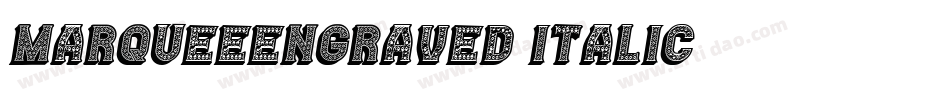 MarqueeEngraved Italic字体转换